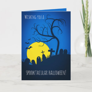 Prettig Halloween voor Iedereen Griezelige Begraaf Feestdagen Kaart