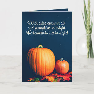 Prettig Halloween voor iedereen Pompoenen Herfstbl Feestdagen Kaart