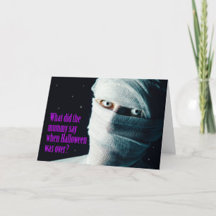 Prettig Halloween voor wie van domme mummie humor  Feestdagen Kaart