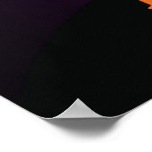 Prettig Halloween Zwarte Kat en Maan Poster (Hoek)