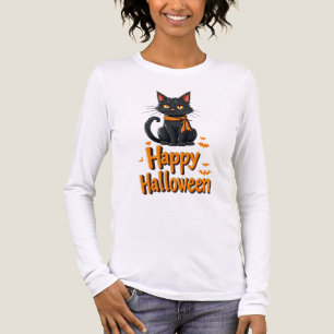 Prettig Halloween Zwarte Kat Vleermuizen 🐈⬛ Tri-Blend Shirt