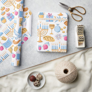 Prettig Hanukka Cadeaupapier