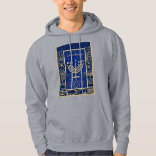 Prettig Hanukka Gouden Menora Joodse Feestdag Hoodie