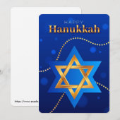Prettig Hanukka Kerstkaart (Voorkant / Achterkant)