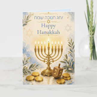 Prettig Hanukka met Menora Feestdagen Kaart