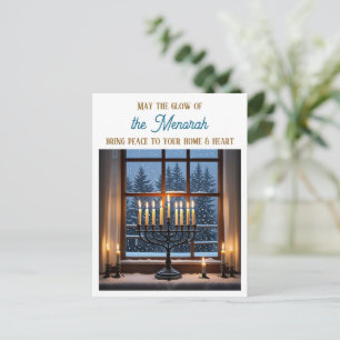 Prettig Hanukka Moge de Gloed van de Menora Briefkaart