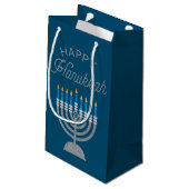 Prettig Hanukkah Glitter Klein Cadeauzakje (Achterkant Gekanteld)
