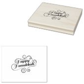Prettig Hanukkah Rubberstempel (Gestempeld)