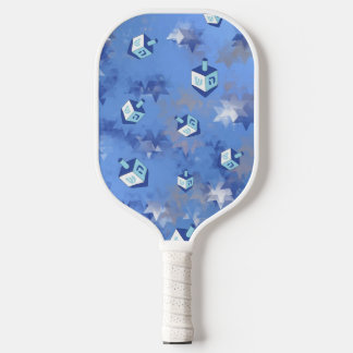 Prettig Hanukkah Vallende sterren en Dreidels Pickleball Paddle