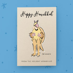Prettig Hanukkah van de Holiday Armadillo Feestdagenkaart