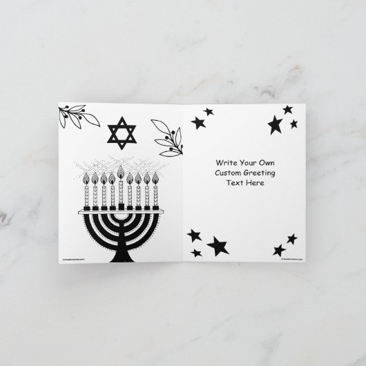 Prettig Hanukkah van Donald Trump Kaart (Binnen)