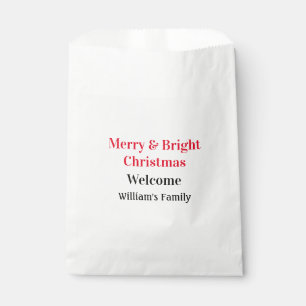 Prettig helder Kerstmis voeg familienaam toe welko Bedankzakje
