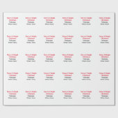 Prettig helder Kerstmis voeg familienaam toe welko Cadeaupapier (Vlak)