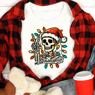 Prettig & Helder Skelet Vreedzame Kerstmis Tri-Blend Shirt
