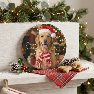 Prettig Hoevlend Kerst Golden Retriever Hond Magneet