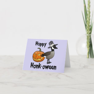 Prettig Honk-oween Grappige Canadese Gans Hallowee Feestdagen Kaart