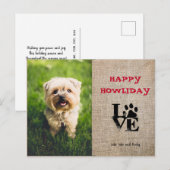 Prettig Howliday-hondliefhebber Kerstkaart Feestdagenkaart (Voorkant / Achterkant)