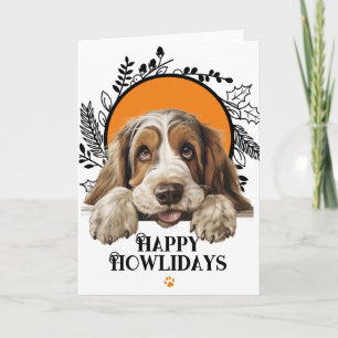 Prettig Howlidays Grand Basset Griffon Vendeen Feestdagen Kaart