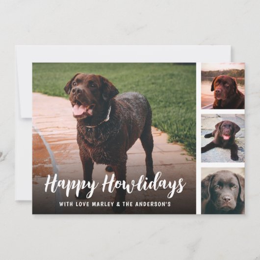 Prettig Howlidays Huisdier Fotocollage Feestdagenkaart (Voorkant)