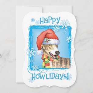 Prettig Howlidays Windhond Feestdagenkaart