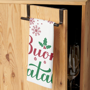 Prettig Italiaans Kerstfeest Theedoek