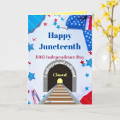 Prettig Juneteenth Kaart (Gele Bloem)