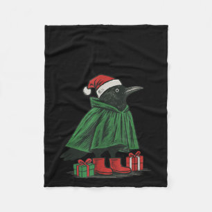 Prettig K-kaa-k Grappig Kerstmis Zwarte Kraai Pret Fleece Deken