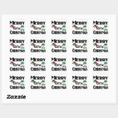 Prettig Kabouter Kerstmis Vierkante Sticker (Vel)
