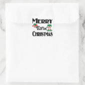Prettig Kabouter Kerstmis Vierkante Sticker (Tas)