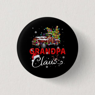 Prettig Kampeer Kerstmis Kerstman Kamperen Vrachtw Ronde Button 3,2 Cm
