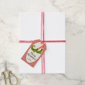 Prettig kerst Elf  Cadeaulabel (Met Touw)