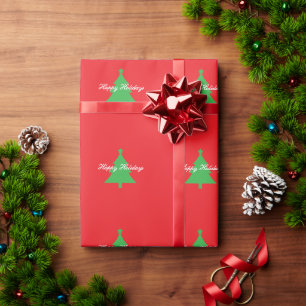 Prettig Kerst- en Nieuwjaar felrood Cadeaupapier