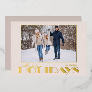 Prettig Kerst Foto Folie Feestdagenkaart