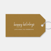 Prettig Kerst Gold Kerstmis  Cadeaulabel (Voorkant (Horizontaal))