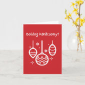 Prettig Kerst Hongaarse Kerst Kaart (Gele Bloem)