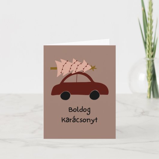 Prettig Kerst Hongaarse Kerst Kaart (Voorkant)