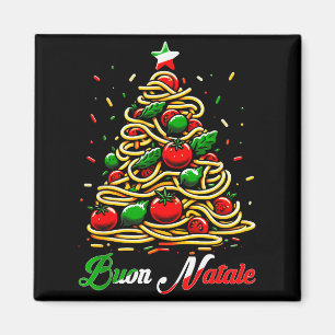 Prettig Kerst Italiaanse Pasta Kerstboom Kerstmis  Magneet