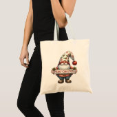 Prettig kerst kabouter tote bag (Voorkant (product))