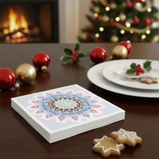 Prettig kerst Kaleidoscoop Servet