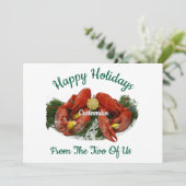 Prettig Kerst Kreeftdiner Thunder_Cove Kaart (Staand voorkant)