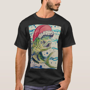 Prettig kerst vissen t-shirt