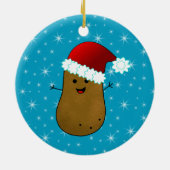 Prettig Kerstaardappel Keramisch Ornament (Achterkant)