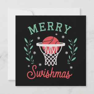 Prettig Kerstbal Basketbal Kerst Sport Kerstmis Feestdagenkaart