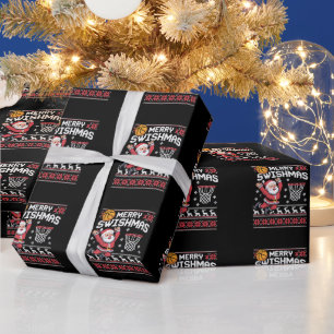 Prettig Kerstbal Basketball Horrige Kerstmis Kerst Cadeaupapier