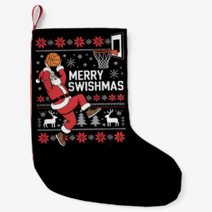 Prettig Kerstbal Basketball Lelijk Kerstmis Kerstm Kleine Kerstsok