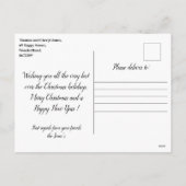 Prettig kerstbericht feestdagenkaart (Achterkant)