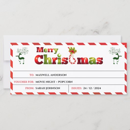 Prettig kerstcadeaubon (Voorkant)