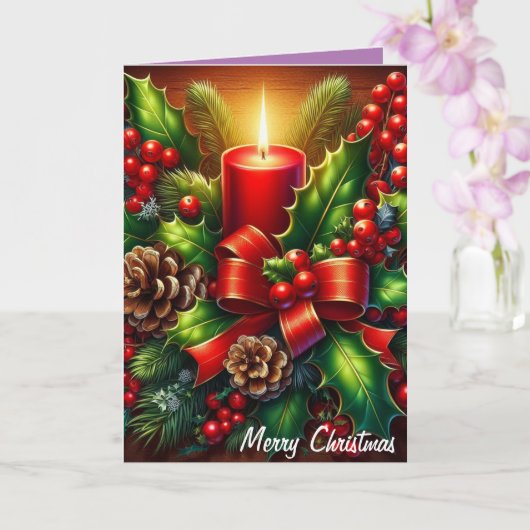 Prettig Kerstfeest12 Kaart (Orchidee)