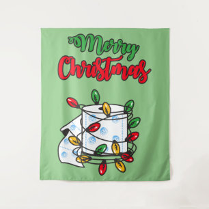 Prettig kerstfeest 2020 - Toiletpapier Editie Wandkleed