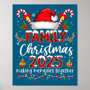 Prettig kerstfeest 2025 Familie Matching Pyjama's Poster